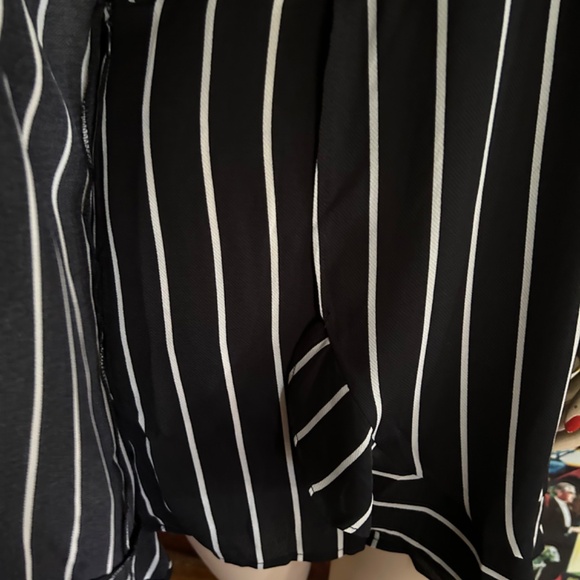 Die With Your Boots On - Davi & Dani Pinstripe Skort Romper - Picture 7 of 12